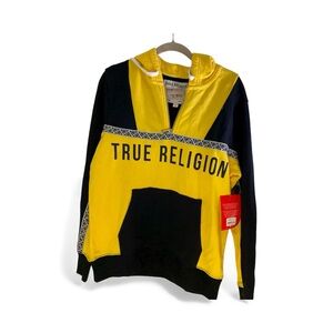 True Religion hoodie Yellow and Black NWT BRAND NEW